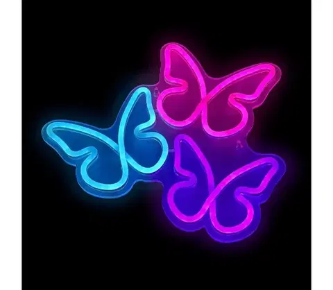 Svietidlá 2Kids Toys - LED neónová nástenná dekorácia LED/5W/USB motýle 2D98108