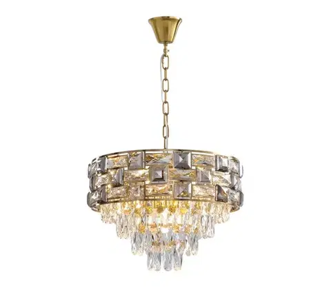 Svietidlá  Luster na reťazi LUXURIA 9xE14/40W/230V zlatá ML8895