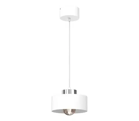 Svietidlá  Luster na lanku MARTI 1xE27/15W/230V biela/chróm 9843