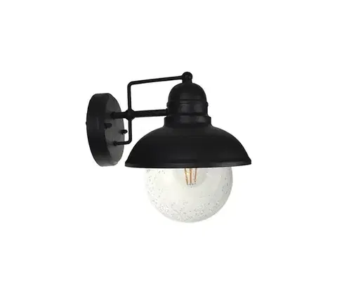 Svietidlá  Vonkajšie nástenné svietidlo WILDA 1xE27/60W/230V IP44 čierna SKU013116