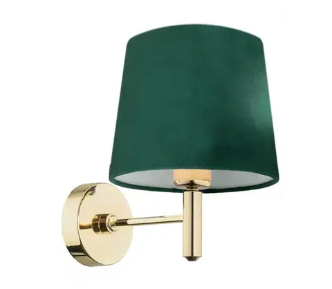 Svietidlá Argon 8105 - Nástenná lampa PONTE 1xE27/15W/230V zelená/mosadz 8105