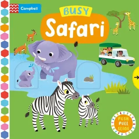 Leporelá, krabičky, puzzle knihy Busy Safari - Campbell Books
