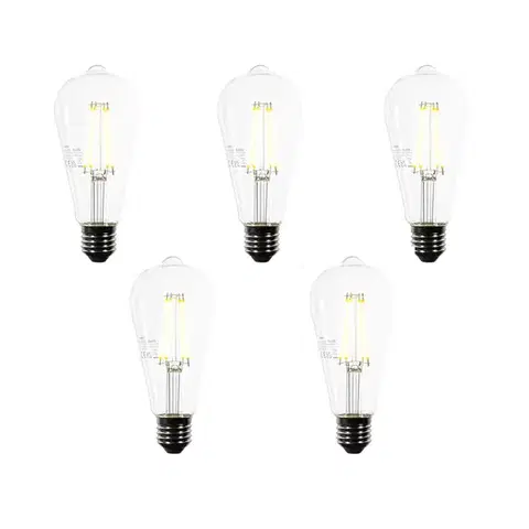 LED osvetlenie Sada 5 LED žiaroviek E27 ST64 číra 3.8W 806 lm 3000K
