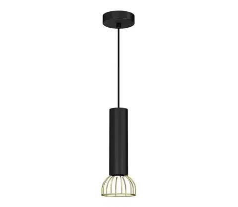 Svietidlá  Luster na lanku DANTE 1xGU10/25W/230V čierna/zlatá MLP7248