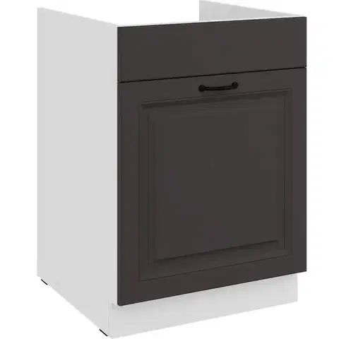 Kuchynské skrinky stojace Kuchynská skrinka Stilo grafit mat/biely 60ZL 1S BB