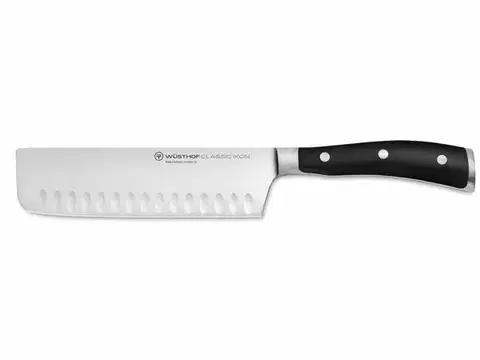 Nože do kuchyne Santoku WÜSTHOF Japonský nôž Nakiri CLASSIC IKON 17 cm s výbrusom