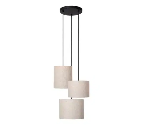 Svietidlá Lucide 45409/13/38 - Luster na lanku MAYA 3xE27/40W/230V krémová 45409/13/38
