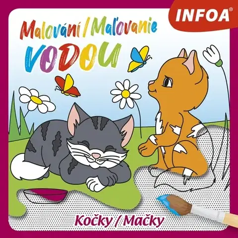 Nalepovačky, vystrihovačky, skladačky Malování / Maľovanie vodou – Kočky