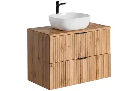 Skrinky s umývadlom ArtCom Kúpeľňová skrinka s umývadlom a doskou ADEL Oak DU80/1 | 80 cm