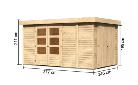 Zahradné domčeky Drevený záhradný domček RETOLA 6 Lanitplast