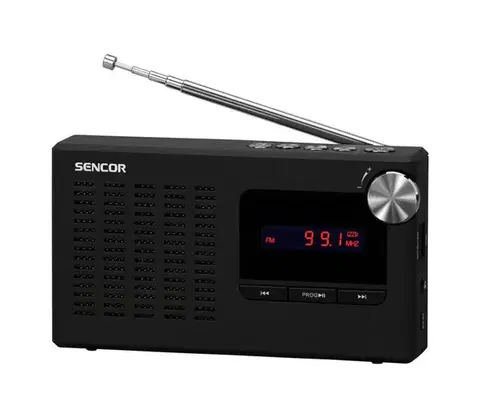 Predlžovacie káble Sencor - Prenosný PLL FM rádiopríjímač 5W 800 mAh 3,7V USB a MicroSD 35053313