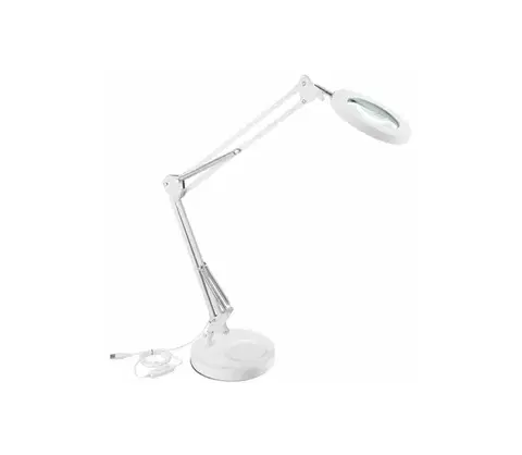 Lampy Extol - LED Stmievateľná stolná lampa s lupou LED/8W/5V 2900/4500/7500K biela 43161