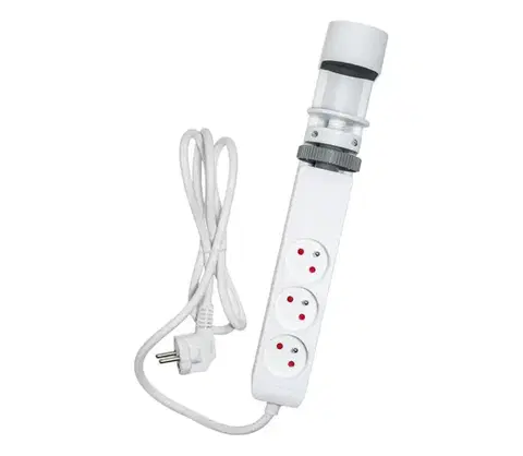 Predlžovacie káble  - Predlžovací kábel s uchytením na stôl, 3 zásuvky, typ E + 2x USB-A + 1x USB-C, 1,5 m, biela 52001088