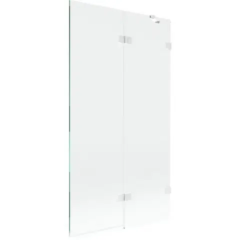 Sprchové dvere MEXEN/S - Lunar vaňová zástena 2-krídlová pravá 100 x 150, transparent, biela 897-100-100-20-00-P