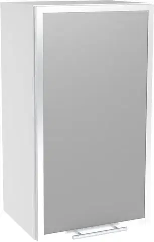 Kuchynské horné skrinky HALMAR Vento GV-40/72 P horná kuchynská skrinka biela / hliník / mliečne sklo