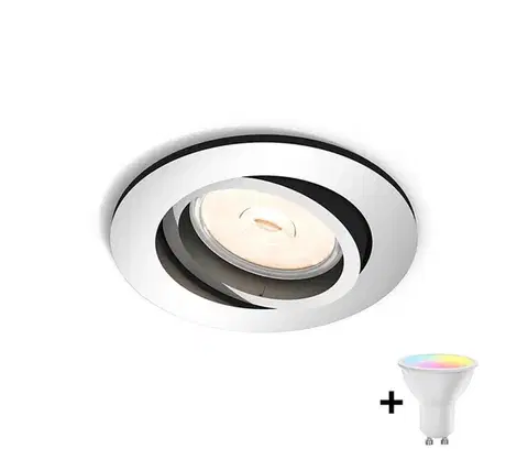 Svietidlá Philips - LED RGBW stmievateľné podhľadové svietidlo DONEGAL 1xGU10/4,8W/230V + DO P1931+AI2362