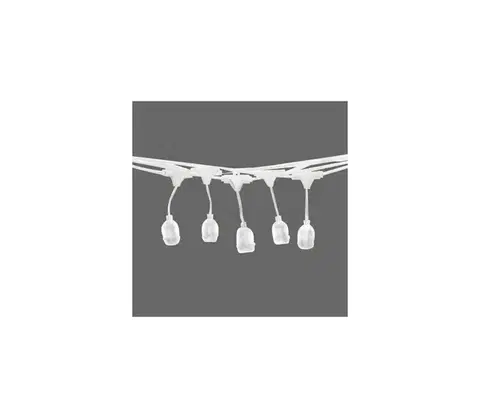 Záhradné lampy  Vonkajšia reťaz 15xE27/10W/230V 15 m IP44 biela EKO6902