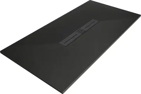 Vane MEXEN/S - Toro obdĺžniková sprchová vanička SMC 150 x 80, čierna, mriežka čierna 43708015-B