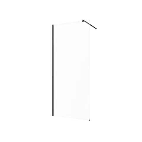 Sprchovacie kúty INVENA - Walk-in II 120x200cm, číra 8mm shiny-glass, čierna AK-32-121-S