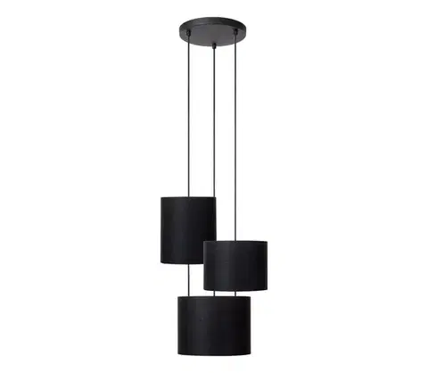 Svietidlá Lucide 45409/13/30 - Luster na lanku MAYA 3xE27/40W/230V čierna 45409/13/30