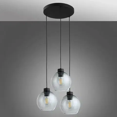 Lampy do obývačky Luster CUBUS 11728 GRAPHITE