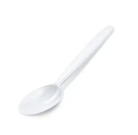 Príbory Kinekus Lyžica (PP) na viacnásobné použitie, biela, 18,5cm, 50ks