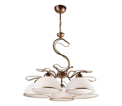Svietidlá  Luster na reťazi COBRA 5xE27/60W/230V bronz/patina LM-5.52/BRĄZ