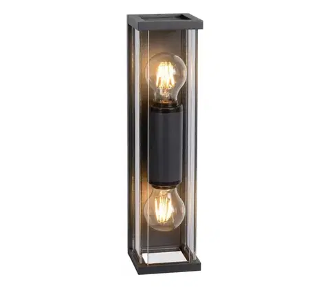 Svietidlá Lucide 27885/02/30 - Vonkajšie nástenné svietidlo CLAIRE 2xE27/15W/230V IP54 27885/02/30