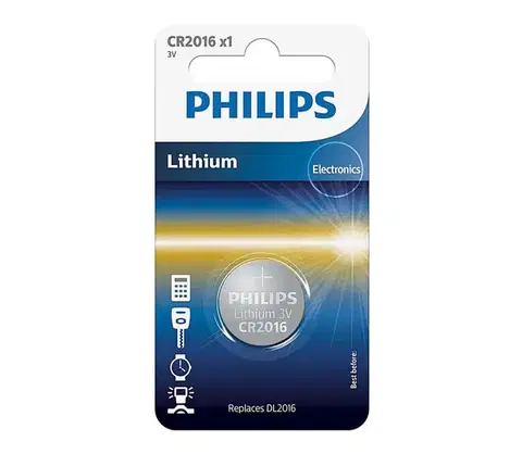 Predlžovacie káble Philips CR2016/01B - Lithiová batéria gombíková CR2016 MINICELLS 3V 90mAh Phil-CR2016/01B