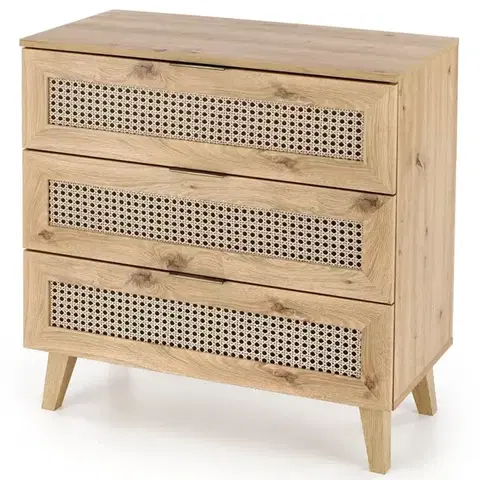 Komody do spálne Komoda Borneo KM-2 dub artisan/prirodzené