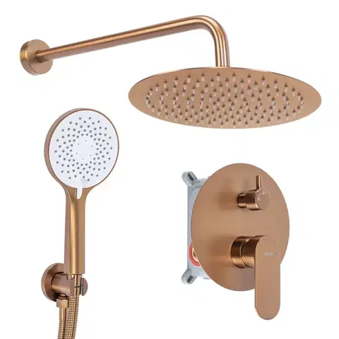Sprchy a sprchové panely REA - Podomietková sprchová sada Drop Brush Copper + BOX REA-P9660