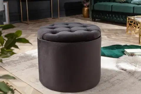 Taburety a podnožky Chesterfield taburet ZETHOS Dekorhome