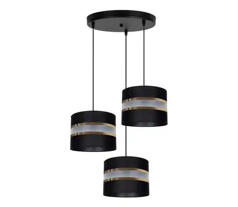 Svietidlá  Luster na lanku CORAL 3xE27/60W/230V čierna 0456