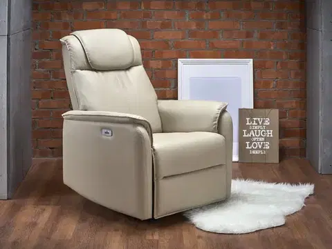 Relaxačné a masážne Relaxačné kreslo PARADISE s USB Halmar