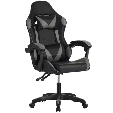 Otočné kreslá Kreslo pre Hráča Fotyn 8684 čierna/sivá