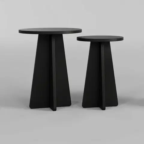 Konferenčné stolíky Súprava konferenčných stolíkov Mushroom Black, 2 ks