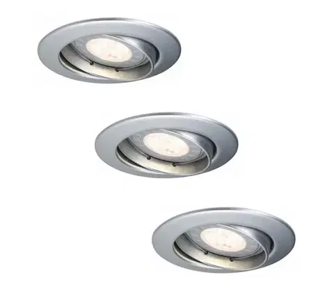 LED osvetlenie Paulmann 92516 - SADA 3x LED GU10/3,5W kúpeľňové podhľadové svietidlo 230V 92516