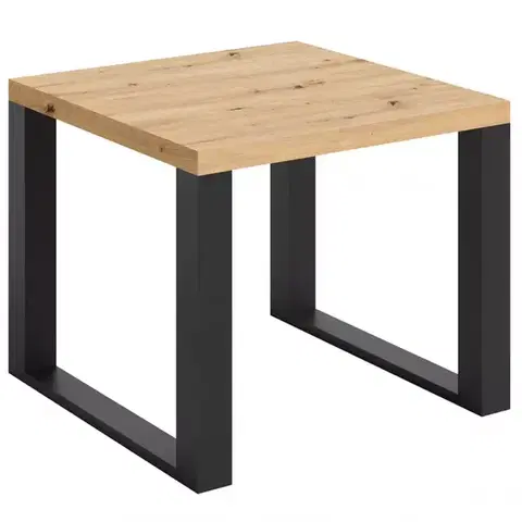 Konferenčné stolíky s úložným priestorom Konferenčný stolík Mona 600/600/500 dub artisan/čierna