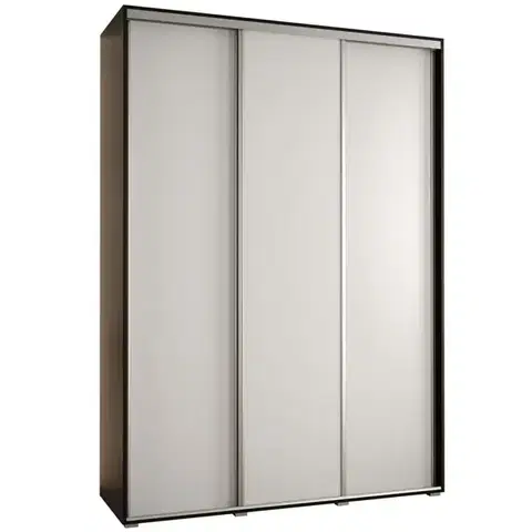Šatníkové skrine Skriňa 45 Canaris 1 200 čierna/biela/silver
