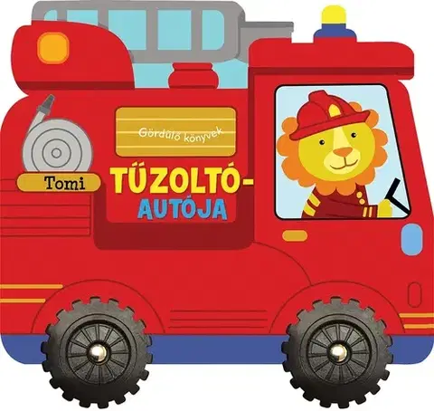 Leporelá, krabičky, puzzle knihy Gördülő könyvek - Tomi tűzoltóautója