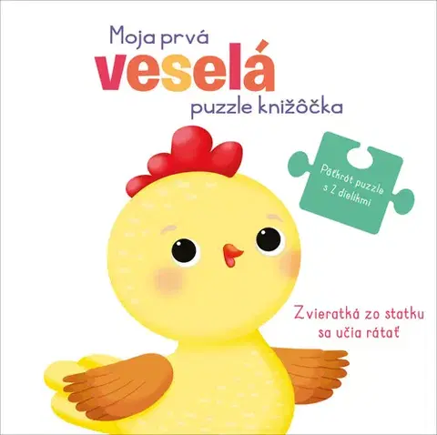 Leporelá, krabičky, puzzle knihy Moja prvá veselá puzzle knižôčka: Zvieratká zo statku sa učia rátať