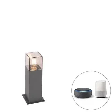 Zahradne stlpove lampy Inteligentná priemyselná vonkajšia stojaca lampa antracit 30 cm vrátane Wifi P45 - Denmark
