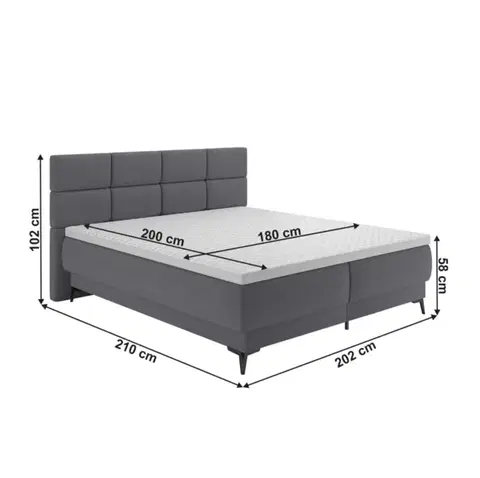 Boxspring Boxspringová postel LYANNA 4 Tempo Kondela