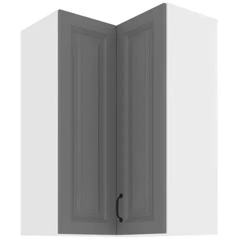 Kuchynské skrinky visiace Skrinka do kuchyne STILO DUSTGREY/biely 60X60 GN-90 2F (90°)