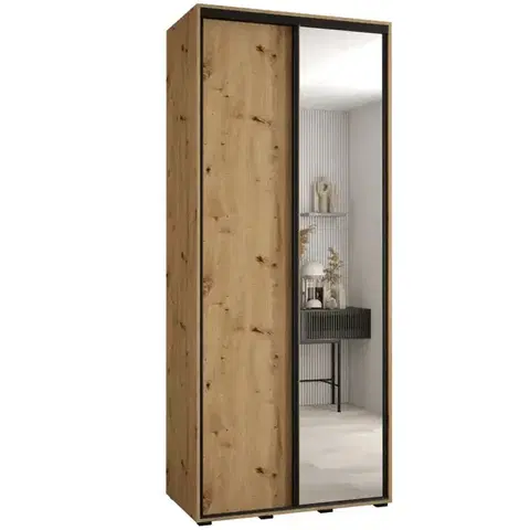 Šatníkové skrine Skriňa 45 Canaris 3 120 artisan/čierna
