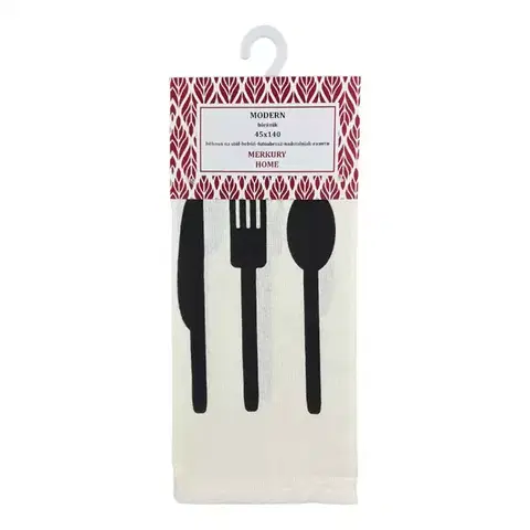Bytový textil Behúň MODERN čierna 45x140