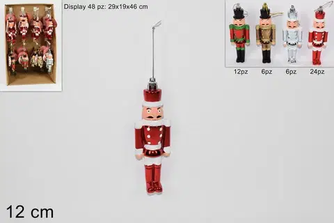 Vianočné dekorácie MAKRO - Luskáčik 12cm rôzne farby