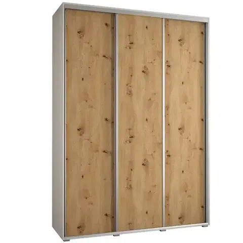 Šatníkové skrine Skriňa 45 Canaris 1 180 biela/artisan/silver
