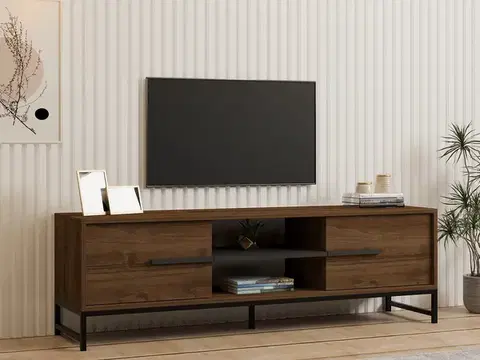 TV stolíky STEREO TV stolík na nožičkách, orech