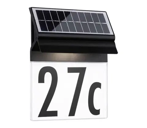 Záhradné lampy Paulmann 94694 - LED/0,2W IP44 Solárne domové číslo NEDA 3,7V 94694